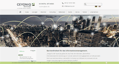 Desktop Screenshot of ceyoniq.com